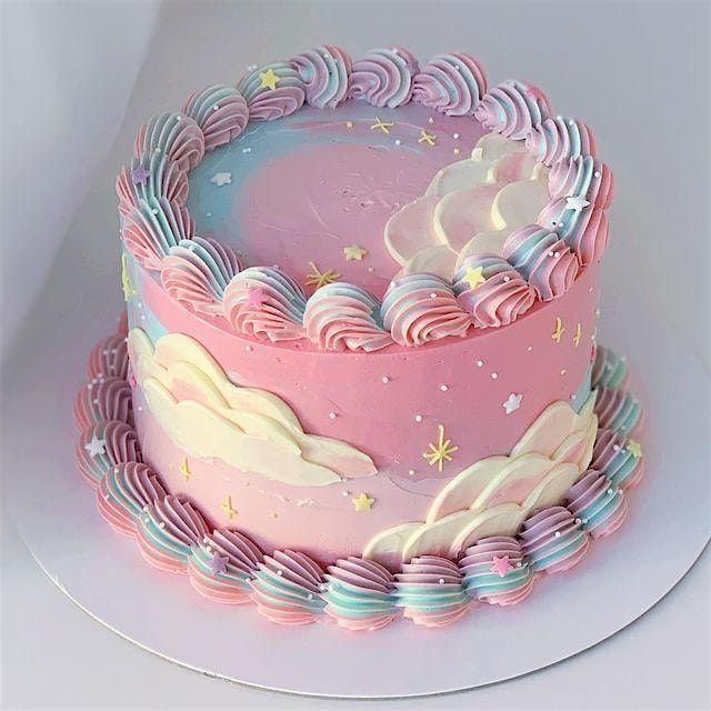 Sharp and Smooth Cosmic Dream Buttercream Cake Class