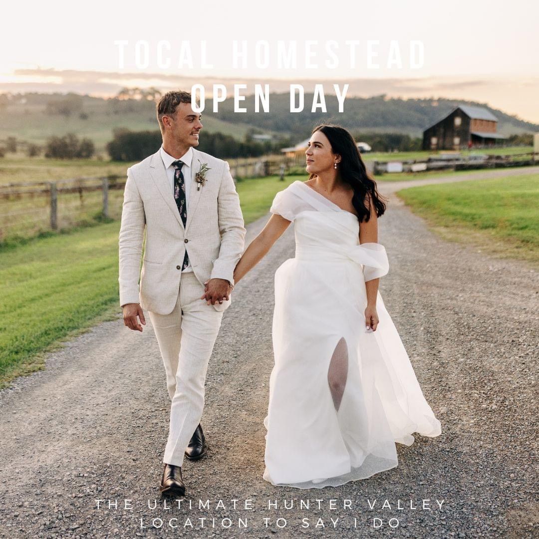 Tocal Homestead Exclusive Wedding Open Day: Enhanced Experience with Champagne on Arrival, 2-Course 