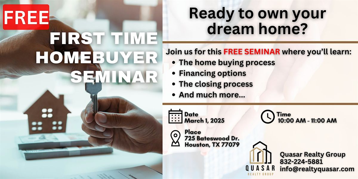 FREE First Time Home Buyer Seminar