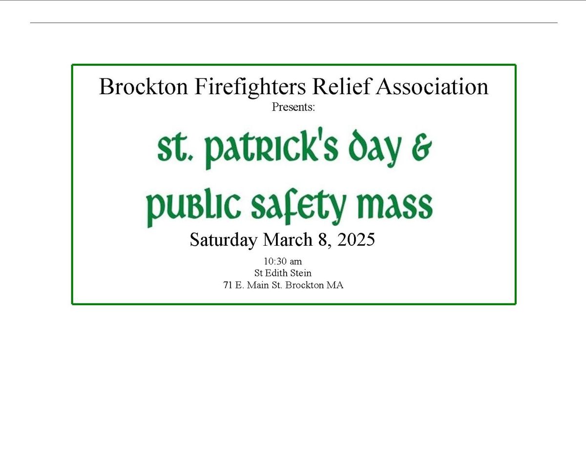 2025 St Patrick's Day & Public Safety Mass