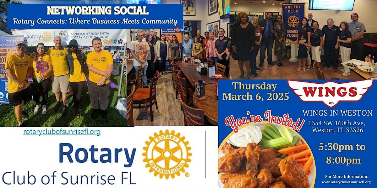 You're Invited: Rotary Networking Social at Wings in Weston