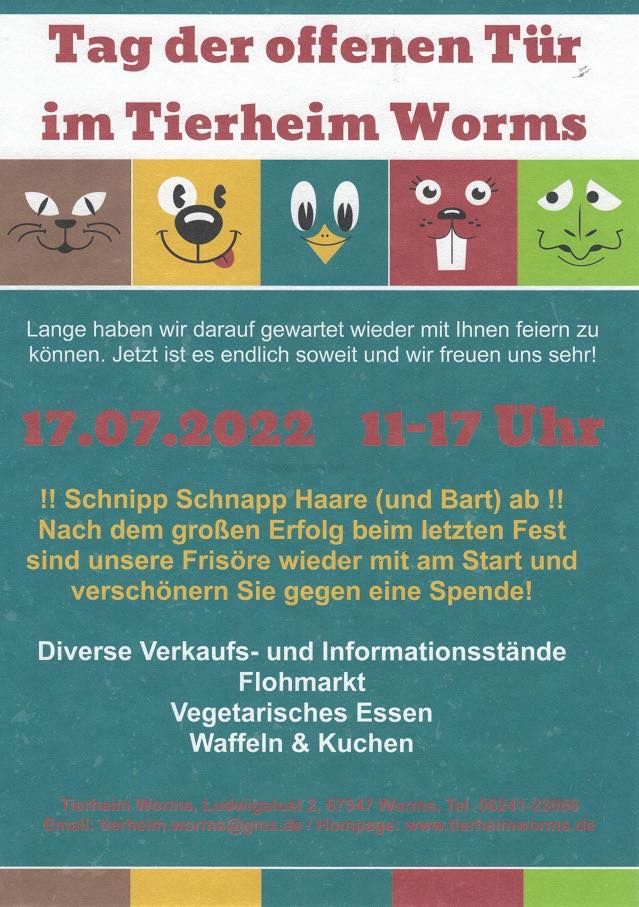 Tag der offenen T\u00fcr \/ Sommerfest im Tierheim Worms