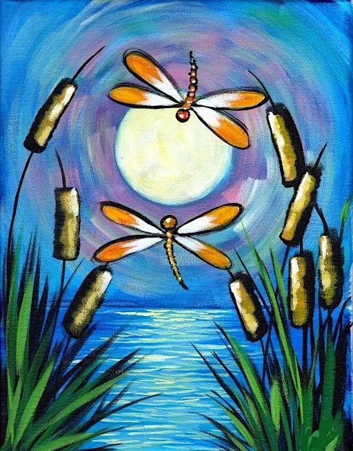 Dragonflies Paint Night Party