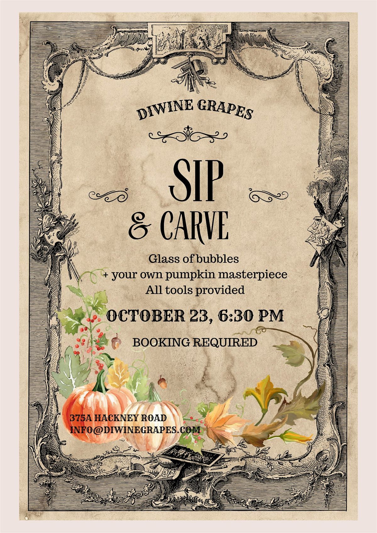 Sip and carve