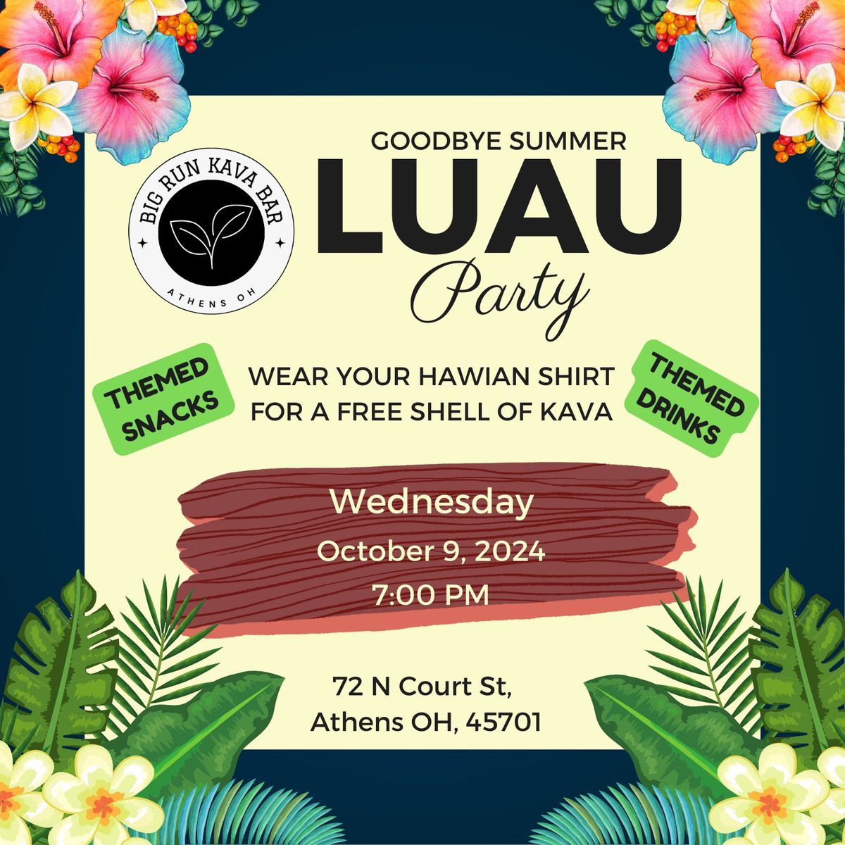 Goodbye Summer Luau Party!