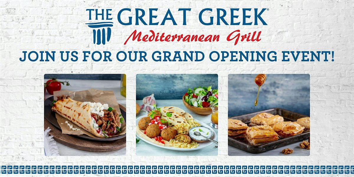 Grand Opening Event for The Great Greek Mediterranean Grill of Oceanside