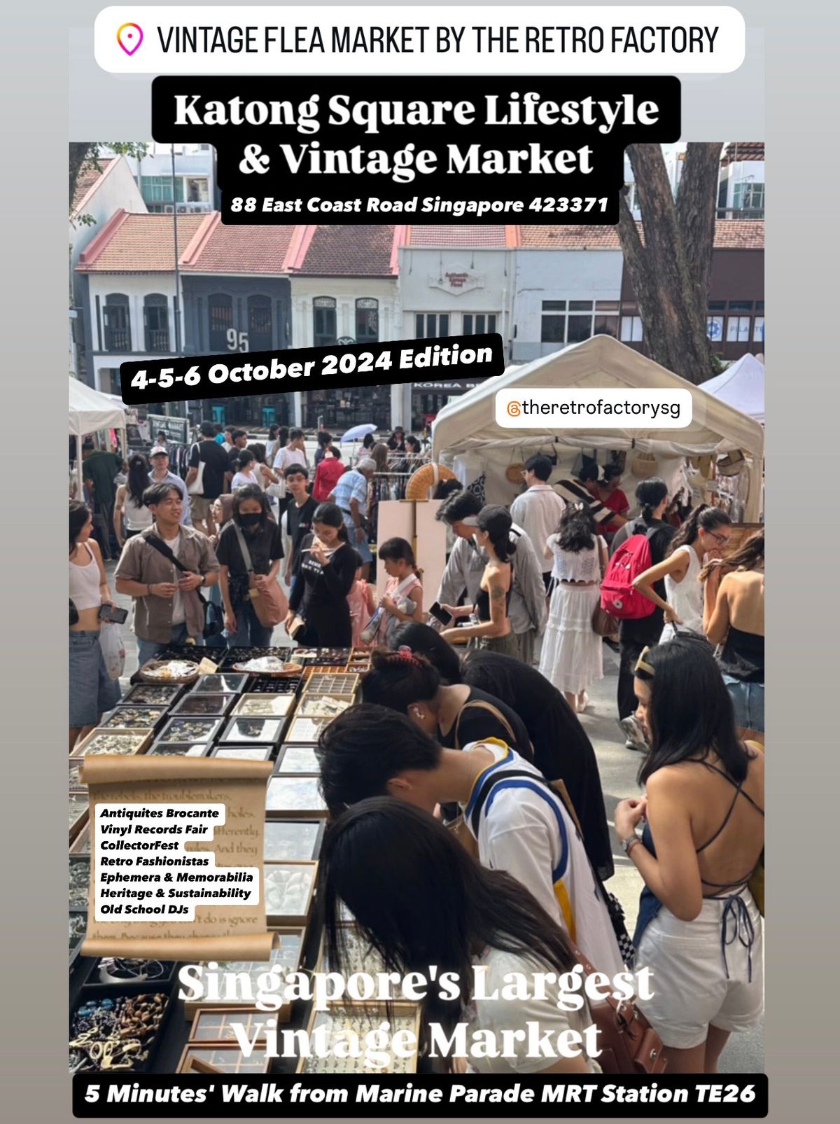 KATONG SQUARE LIFESTYLE & VINTAGE MARKET 4-5-6 & 18-19-20 OCTOBER 2024 EDITION