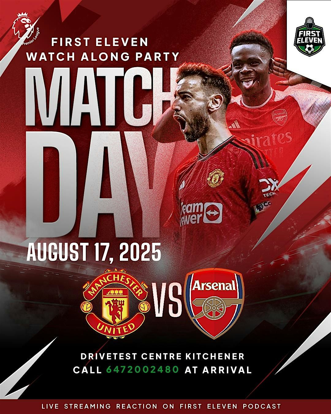 First Eleven Podcast Arsenal vs Man U Watch Along Party