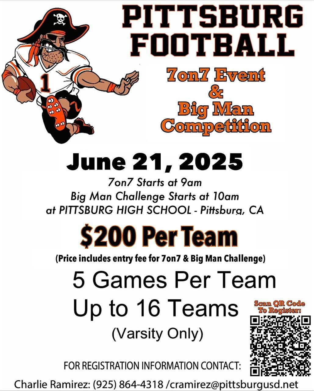 Pittsburg Football 7on7 Event & Big Man Challenge