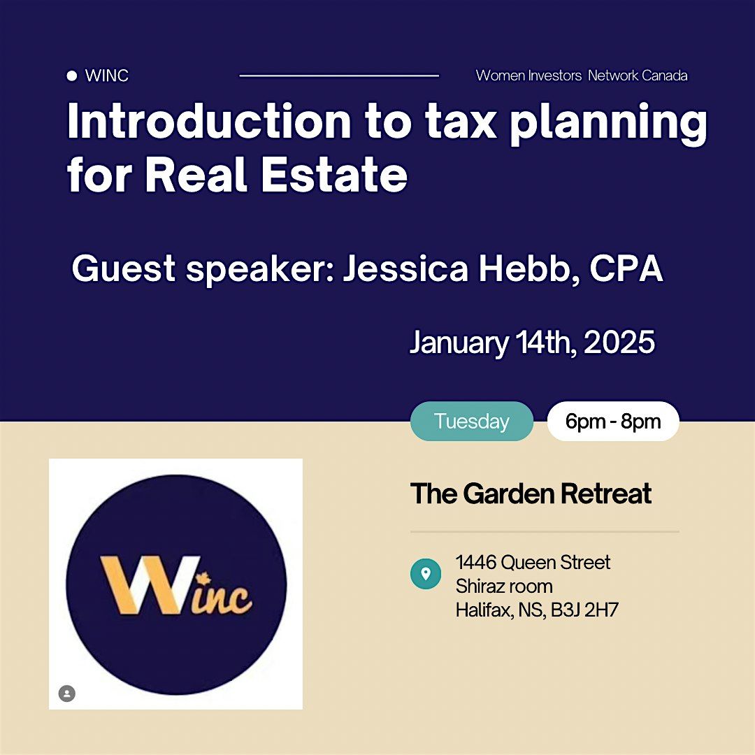 Introduction to Tax planning for Women Real Estate Investors