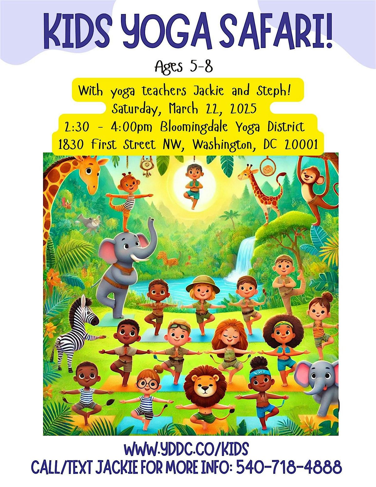 Kid's Yoga Safari - Yoga District Bloomingdale - Sat. March 22