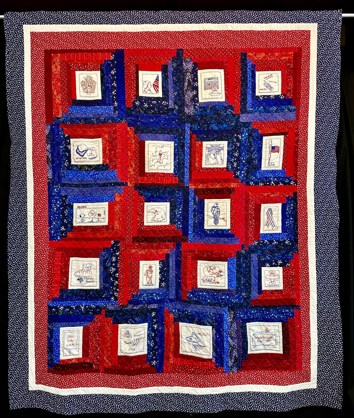 Quilts & Genealogy: Nine-Eleven Memorial Quilt