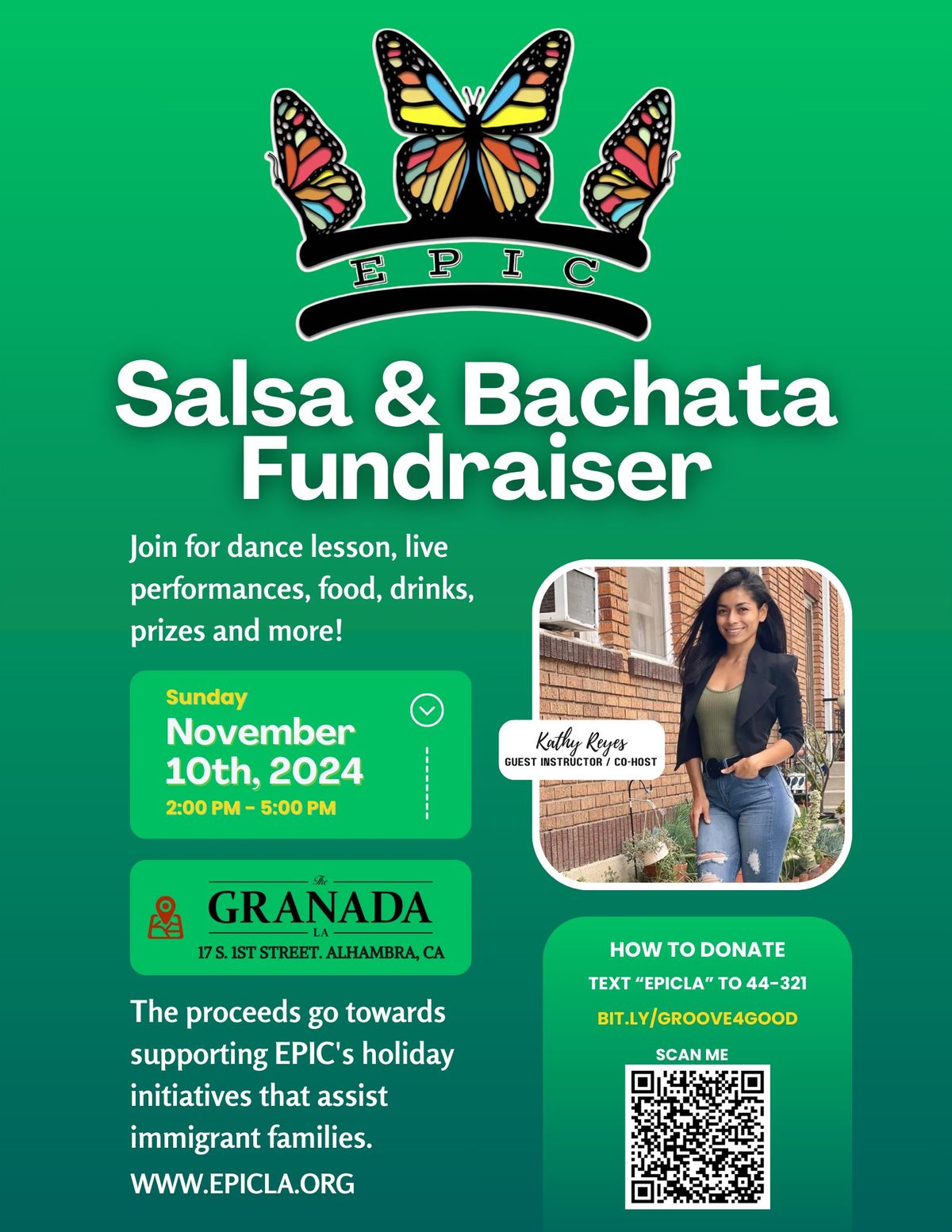 Salsa & Bachata Fundraiser with Kathy Reyes for EPIC LA