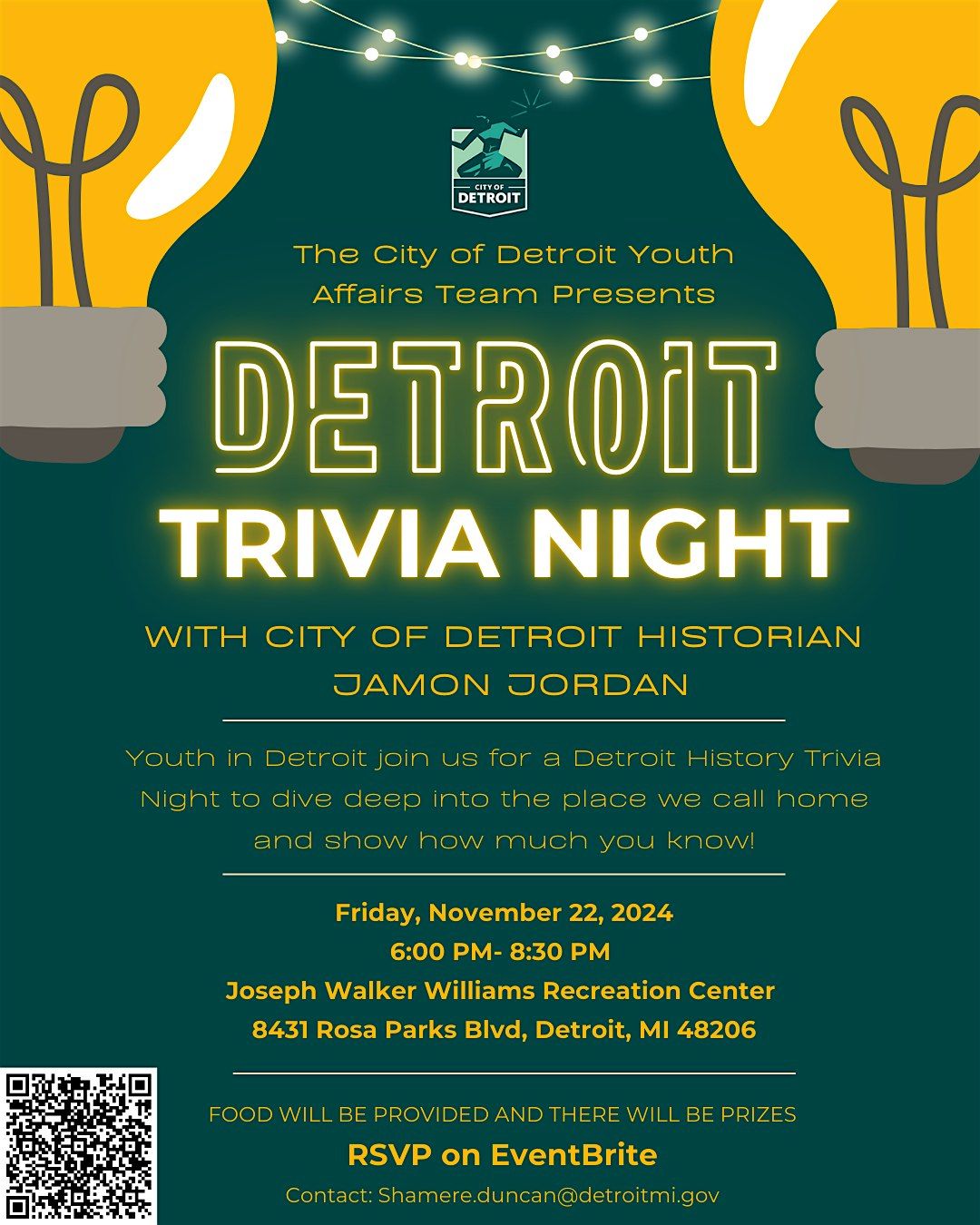 Detroit History Trivia Night hosted by Youth Affairs Team