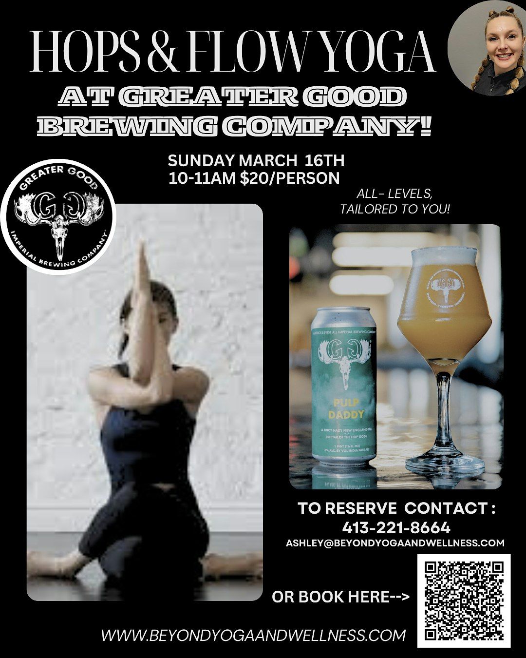 Hops and Flow Yoga At Greater Good Brewing Co!