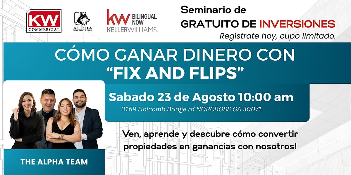 Seminario de INVERSIONES. C\u00d3MO GANAR DINERO CON \u201cFIX AND FLIPS\u201d