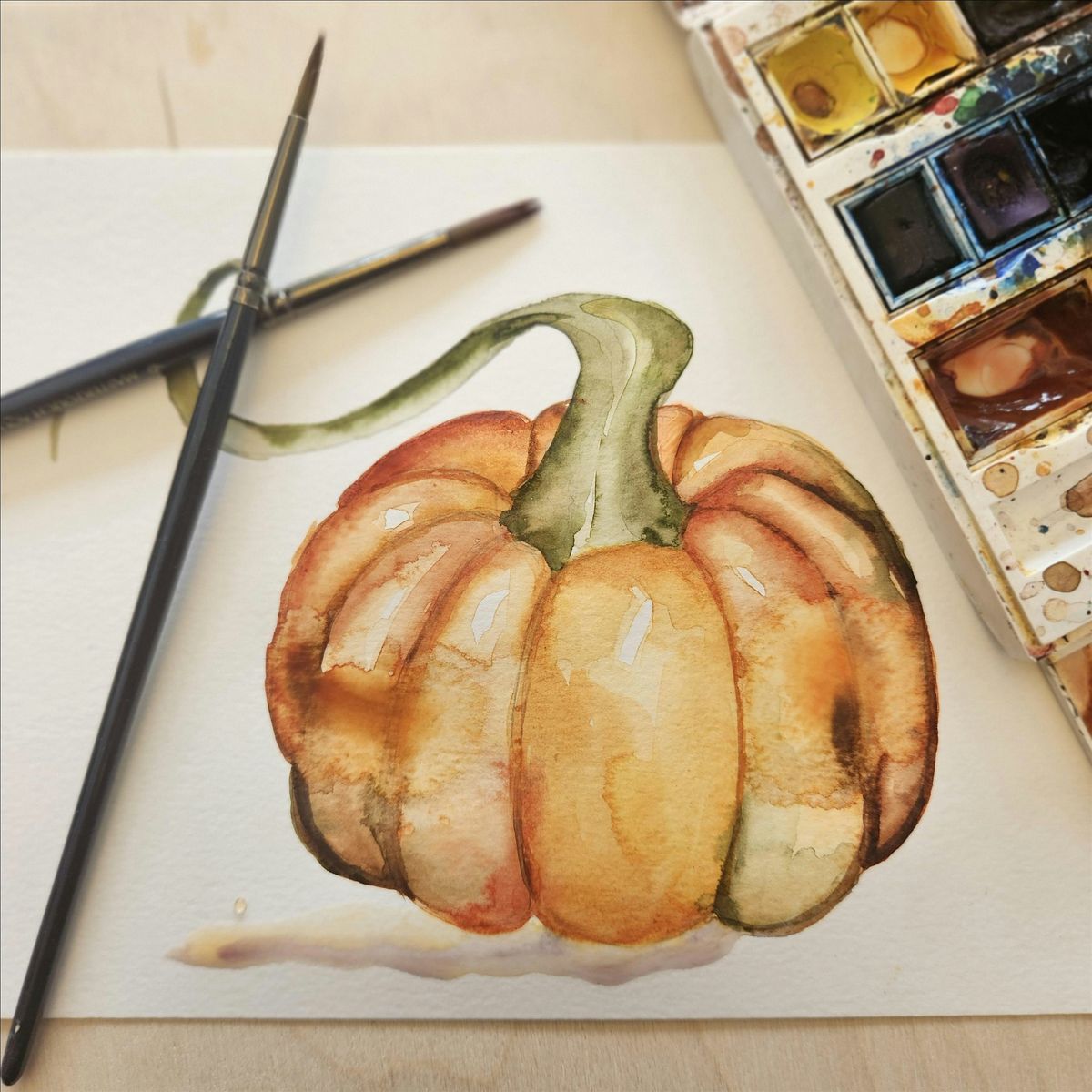 Watercolour Workshop | Pumpkin Studies: Seasonal Still Life