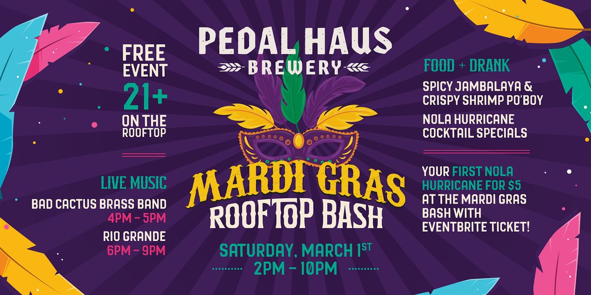 FREE Mardi Gras Bash Downtown  Phoenix + $5 NOLA Hurricane Cocktail!