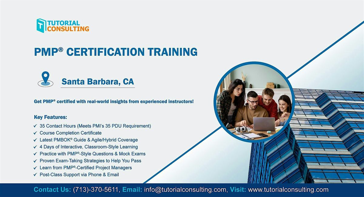PMP\u00ae Classroom Program \u2013 Get Certified  in Santa Barbara, CA