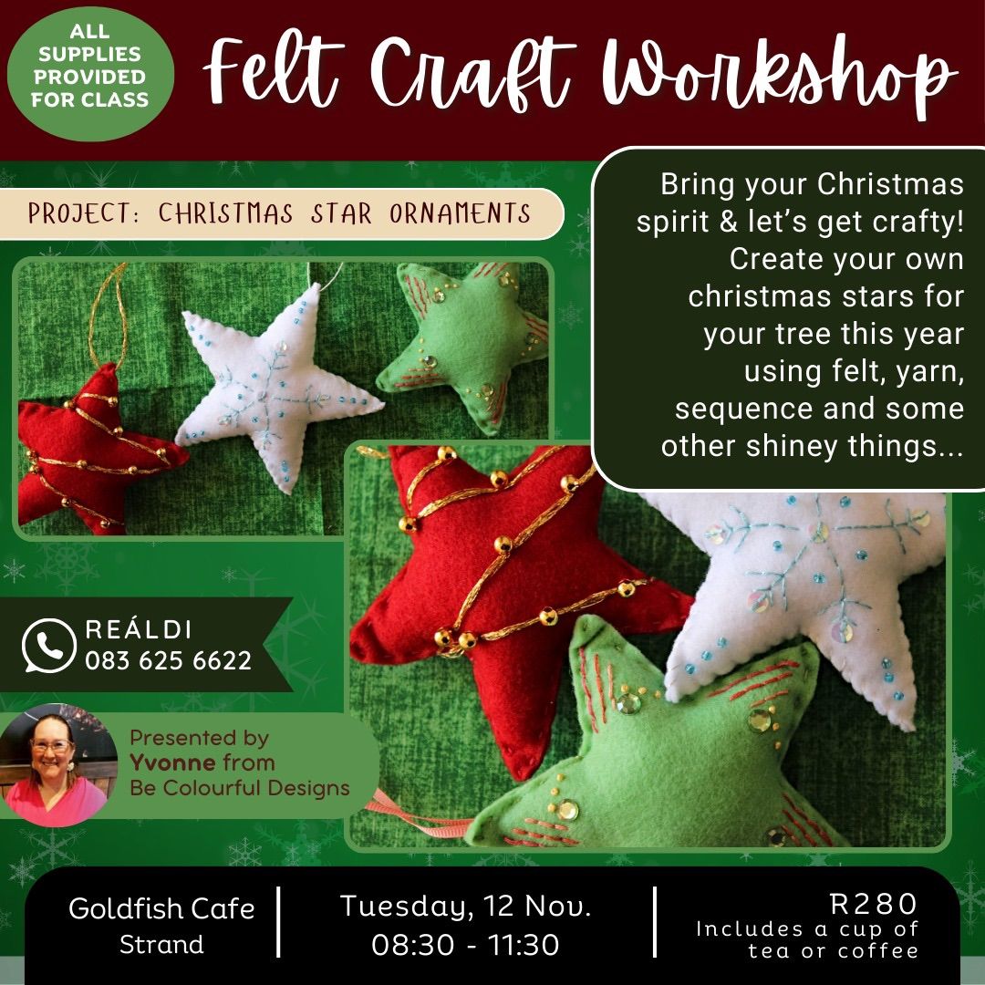 Felt Craft Workshop:  Christmas Star Ornaments