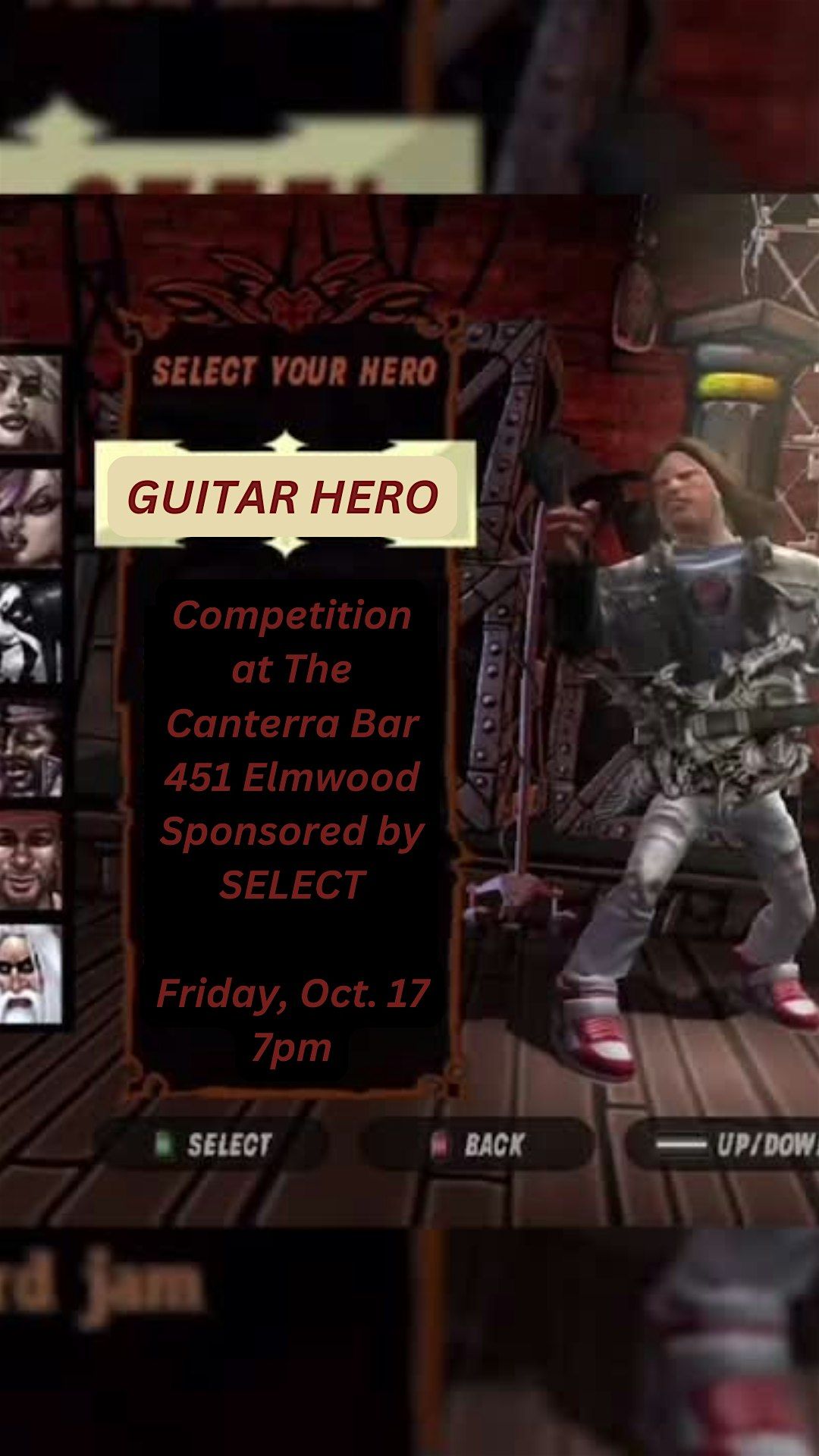 Guitar Hero Competition at Canterra sponsored by SELECT