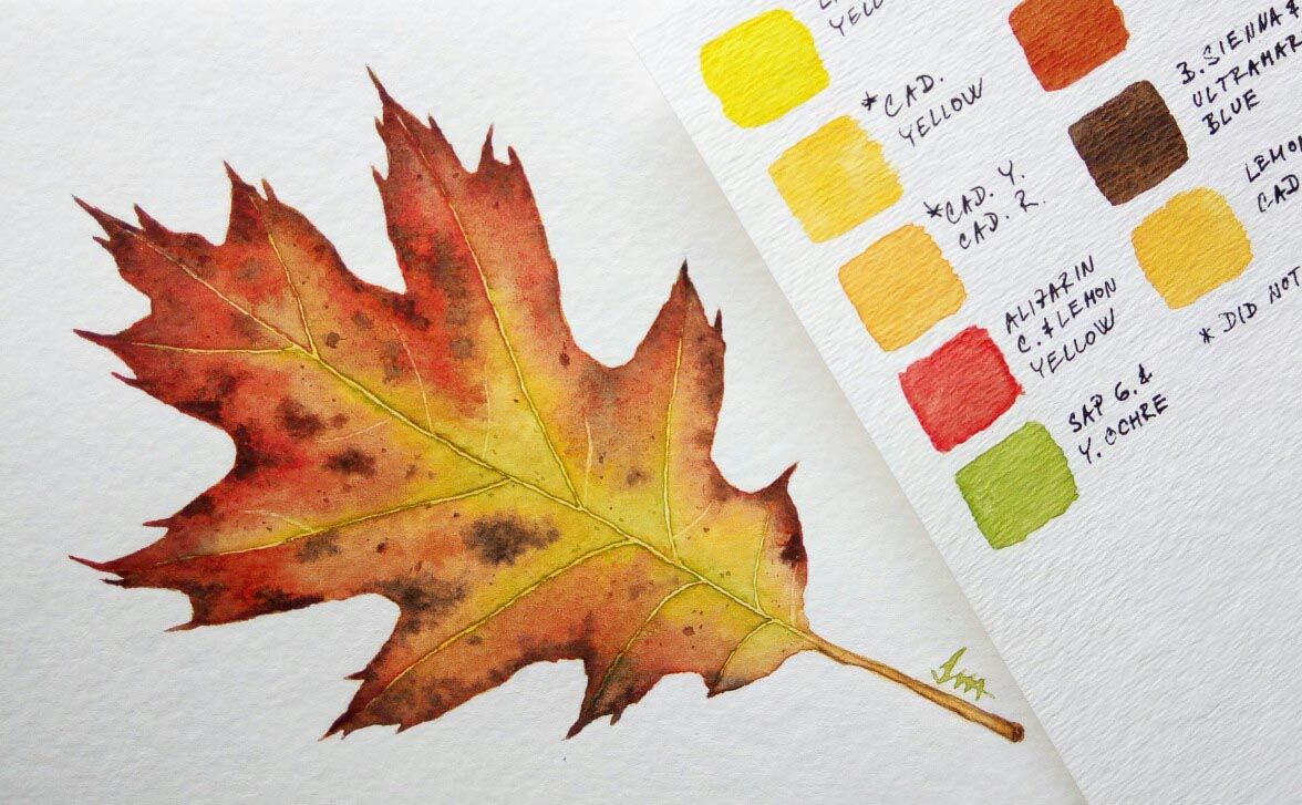 Autumn Leaves Watercolor Class