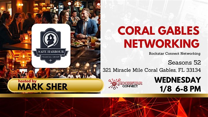 Free Coral Gables Rockstar Connect Networking Event (January, near Miami)