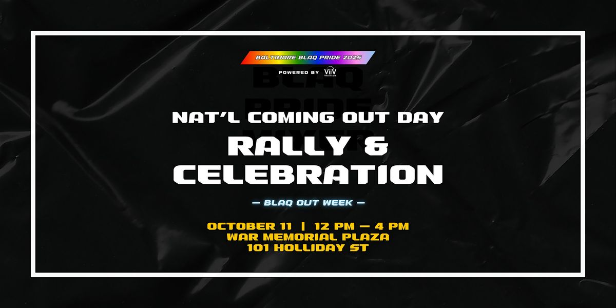 National Coming Out Day Rally & Celebration