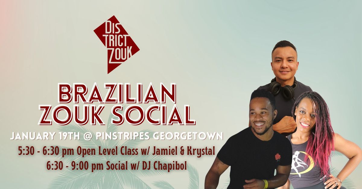 Sunday Zouk Social w\/ Jamiel, Krystal & DJ Chapibol