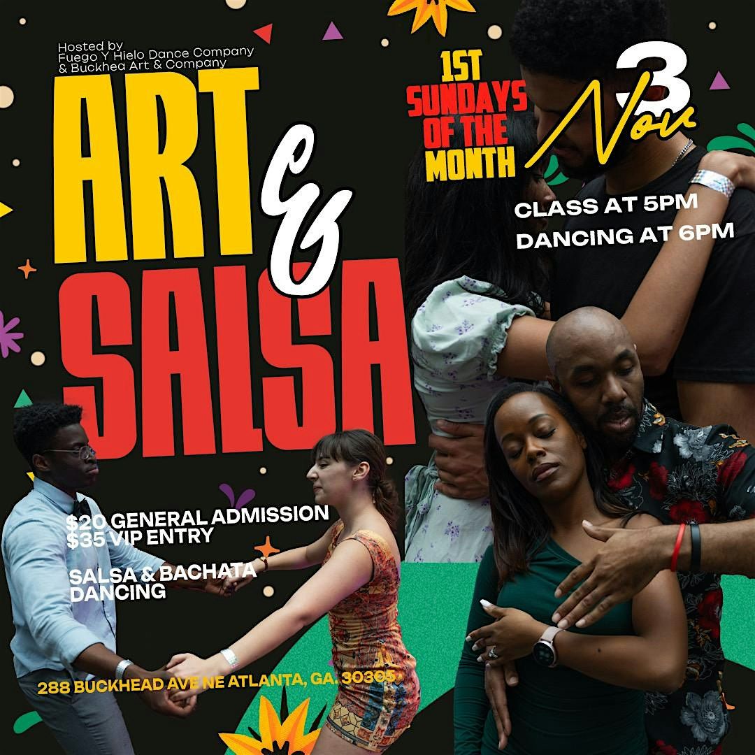 "Art + Salsa" Dance Class + Social in Buckhead Art Gallery