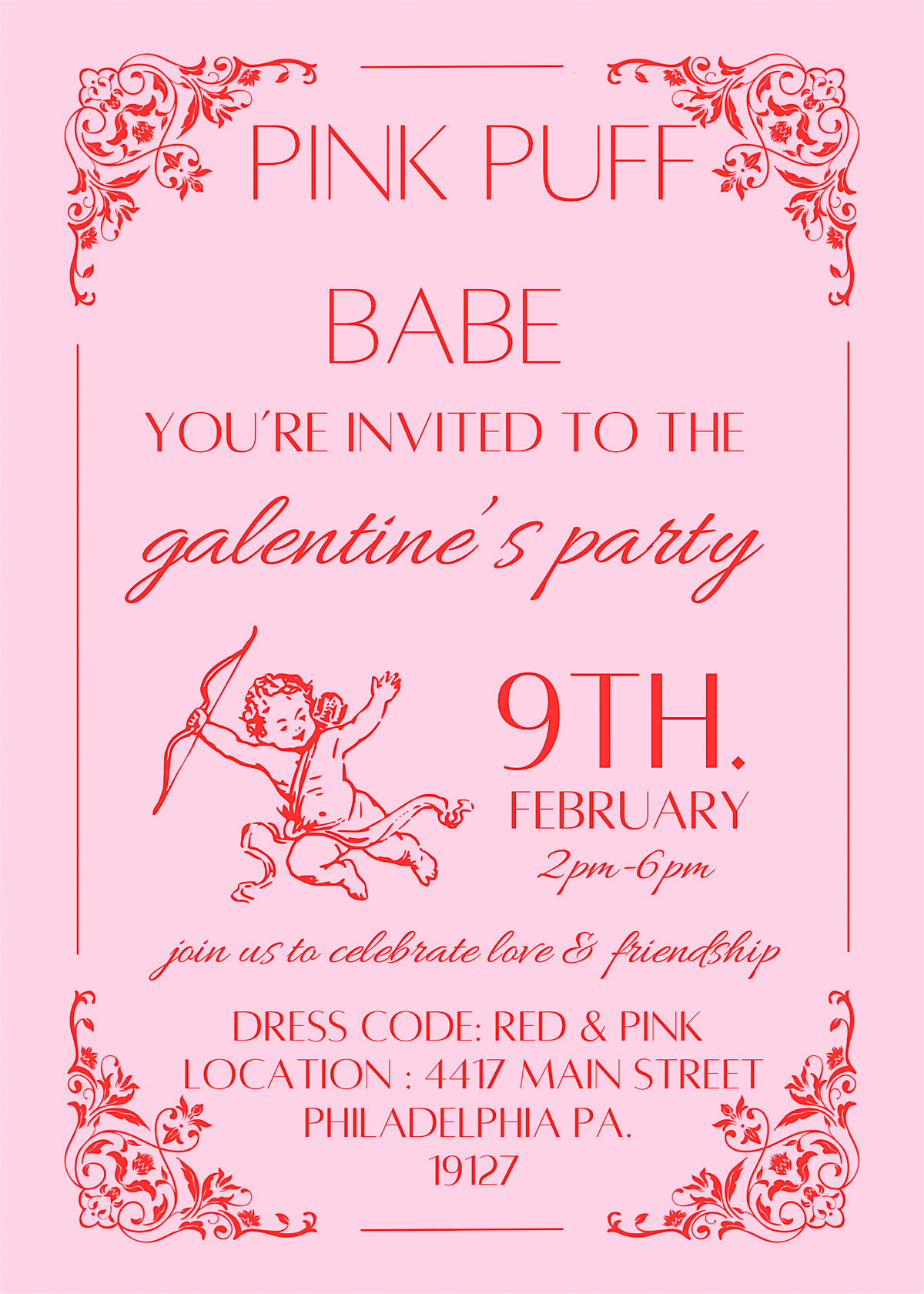 Pink Puff Galentine\u2019s Day Brunch