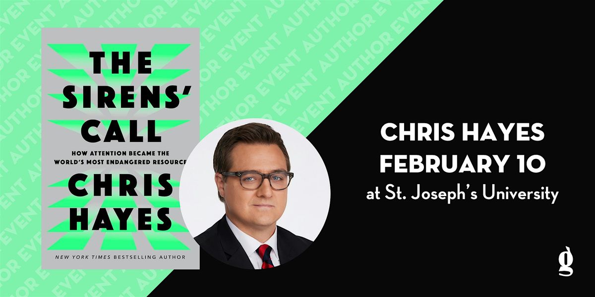 Book Event: Chris Hayes with Jia Tolentino (at SJNY)