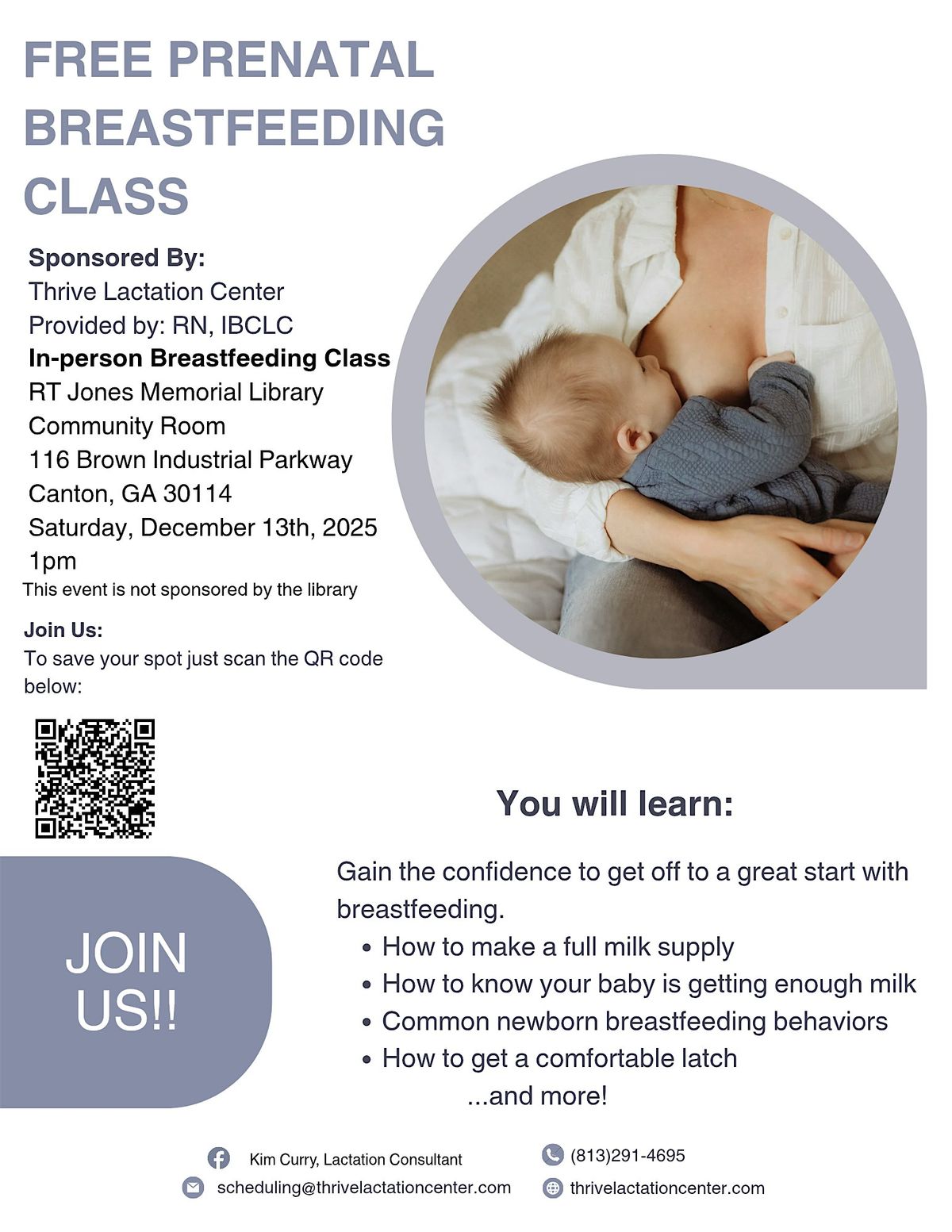 Free In Person Prenatal Breastfeeding Class