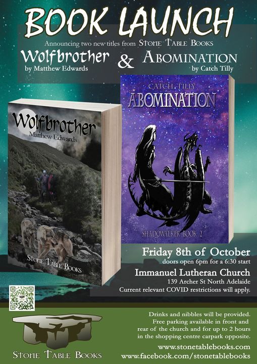 Double Book Launch - Wolfbrother and Abomination