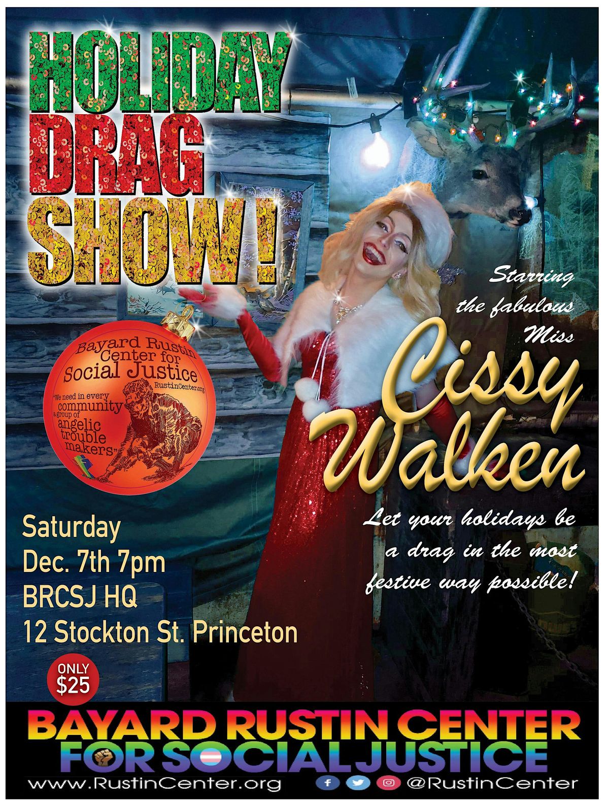 Holiday Drag Show Queer Safe-Space Fundraiser featurin' Miss Cissy Walken!