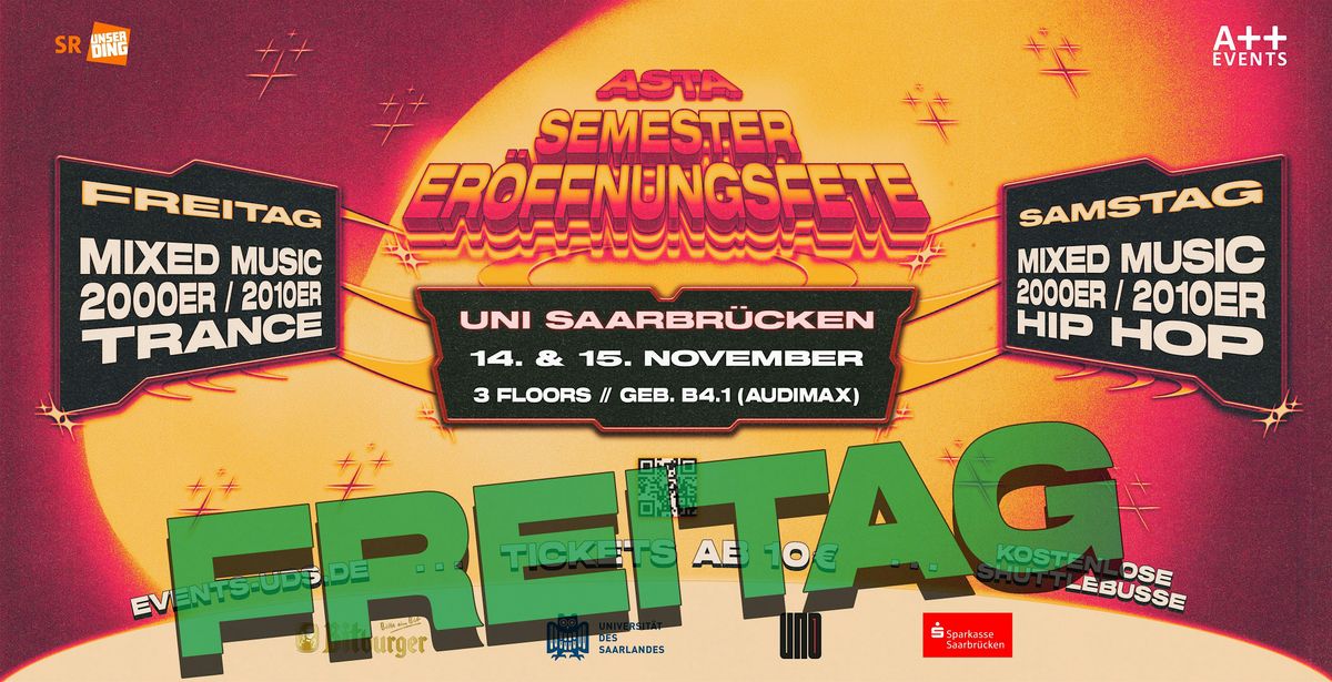 Semesterer\u00f6ffnungsfete: FREITAG \/ 14.11.2025