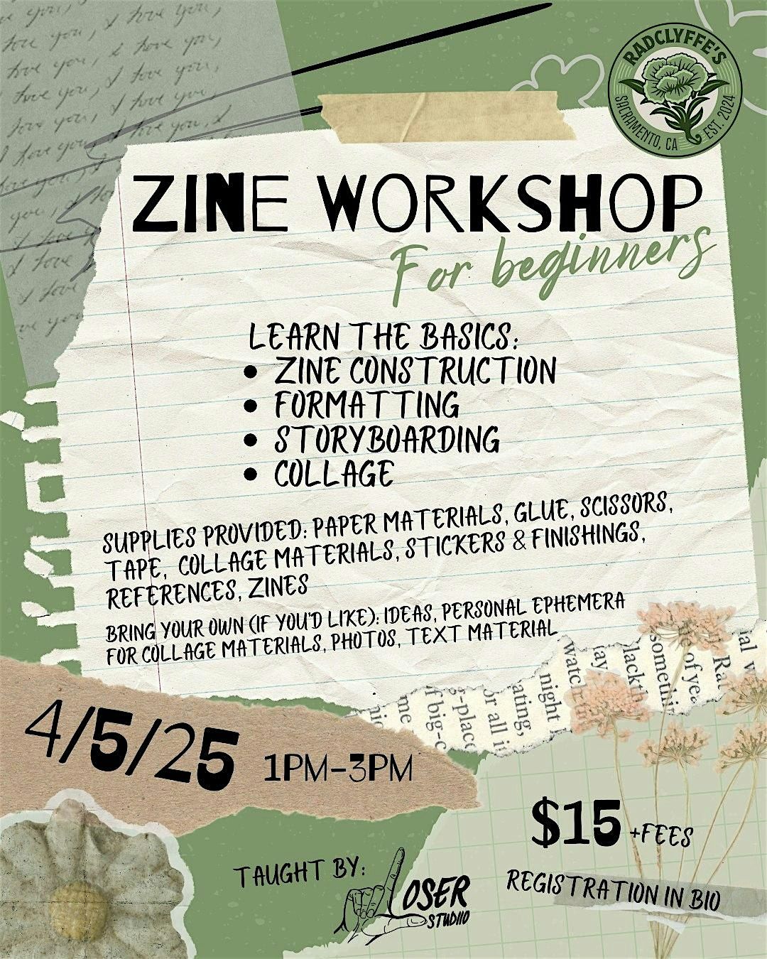 Zine Workshop @Radclyffe's