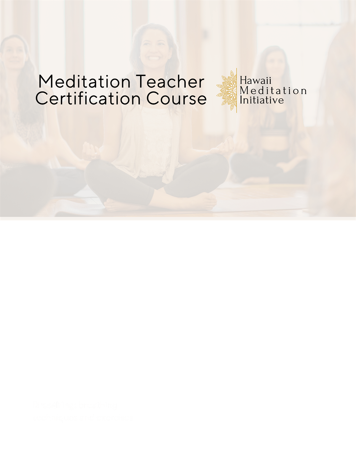 Meditation Teacher Certification Course