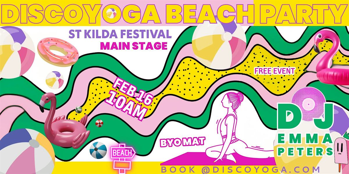 Discoyoga Beach Party St Kilda Festival