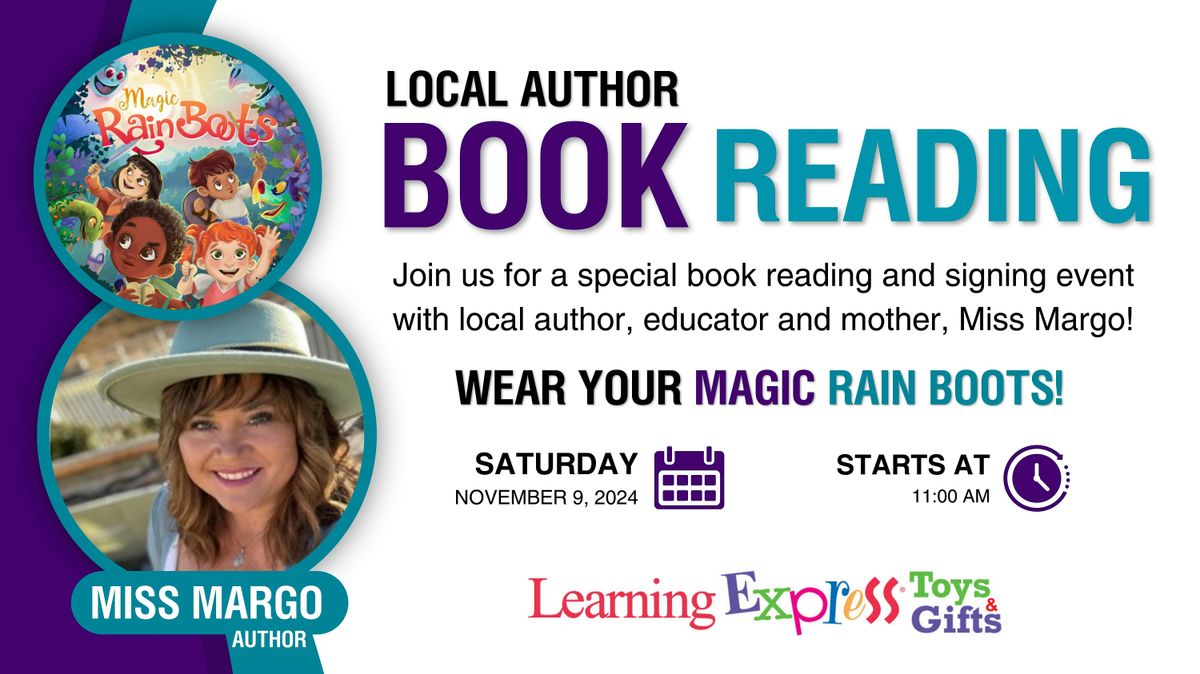 Magic Rain Boots Book Reading with Local Author Miss Margo