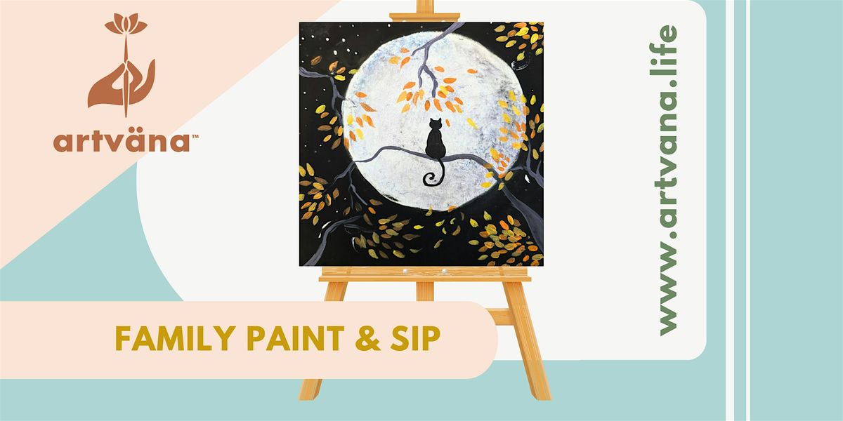Artvana Kids & Family Painting class at Cafe Elite Lacey October 2025