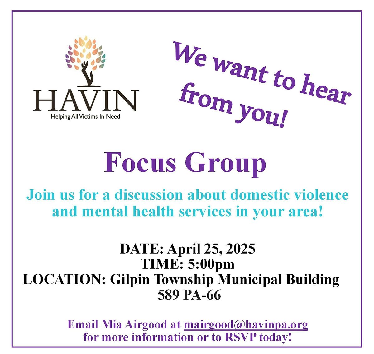 Gilpin: Men's Focus Group