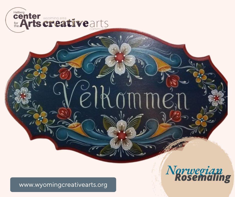 Norwegian Rosemaling- Welcome Sign