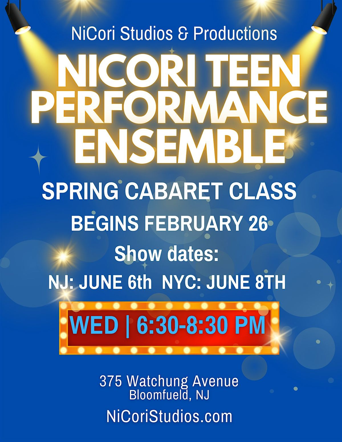 NiCori Teen Cabaret REGISTRATION