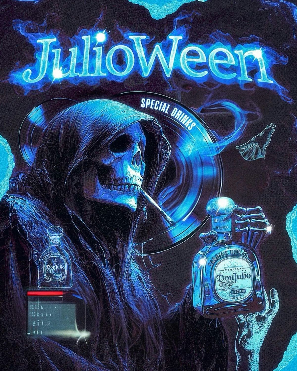 JULIOWEEN At cru! $175 don rep! $150 teremana! $7 lemon drops!