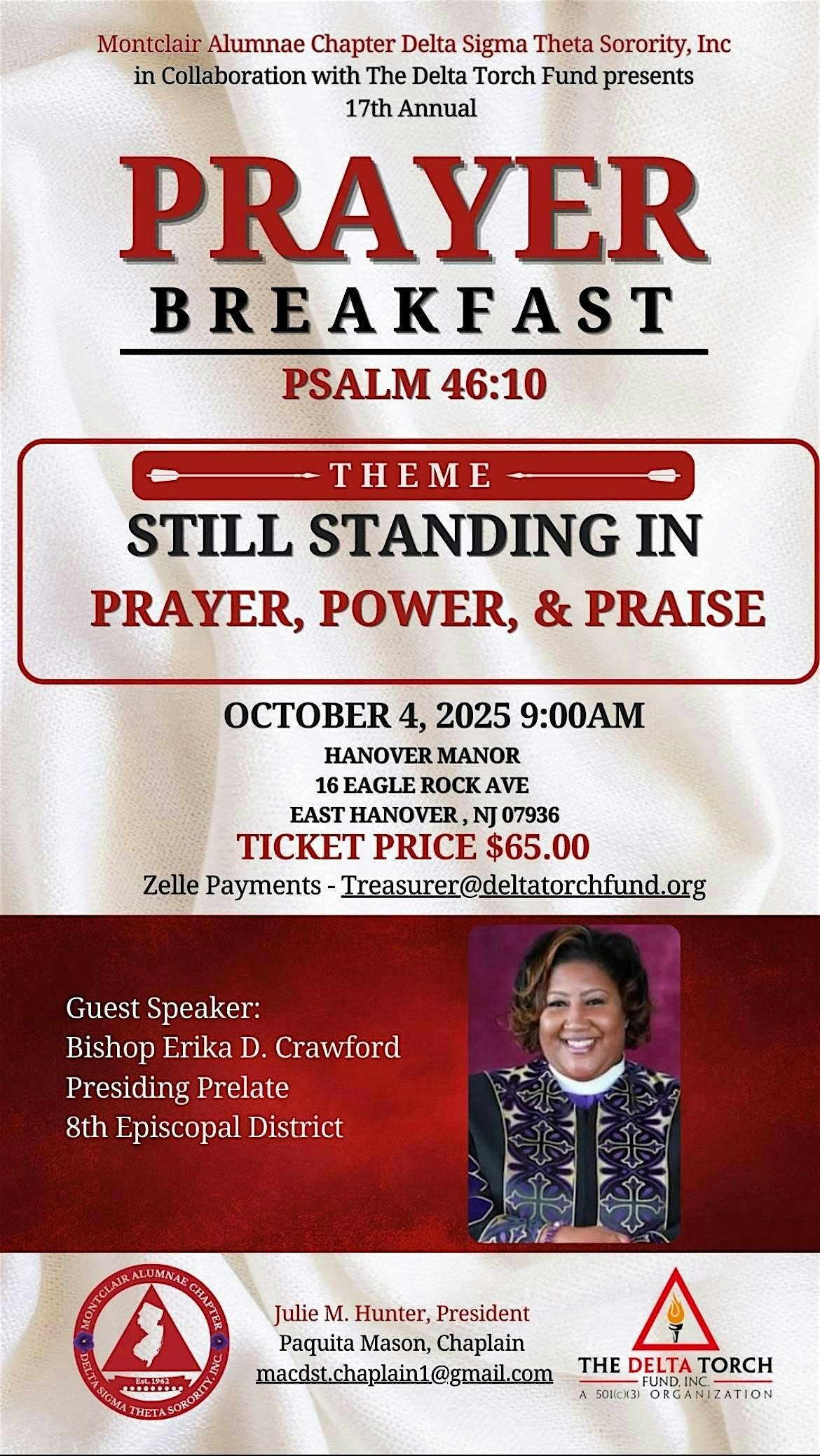 MONTCLAIR ALUMNAE CHAPTER'S 17TH ANNUAL PRAYER BREAKFAST