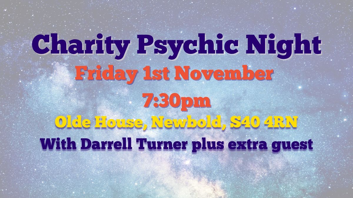 RSPCA Chesterfield Charity Psychic Night