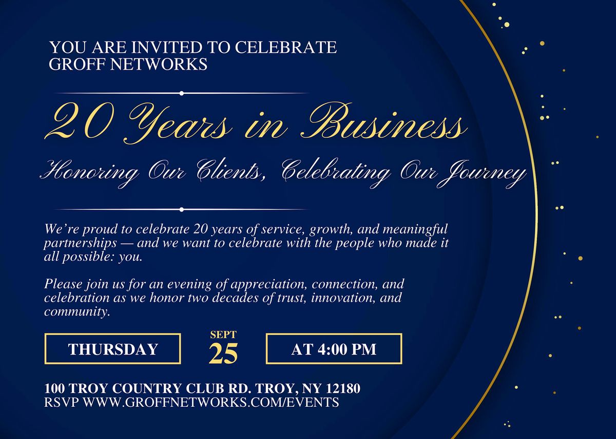Groff NetWorks- 20 Years in Business