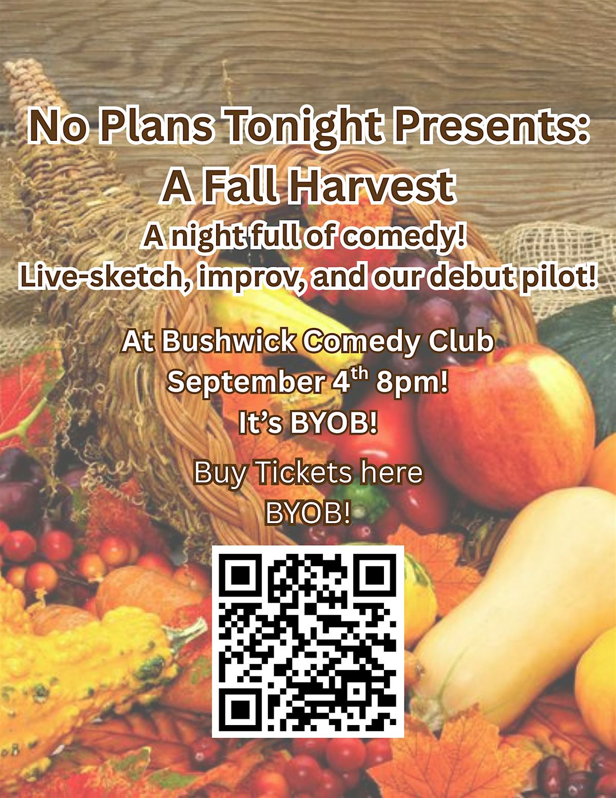 No Plans Tonight: Improv & Sketch Show