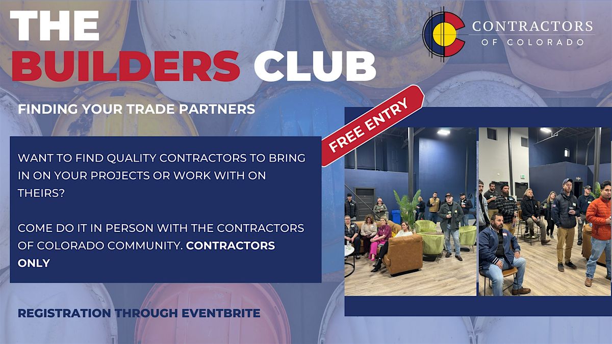 The Builders Club - Finding Trade Partners (CONTRACTORS ONLY)